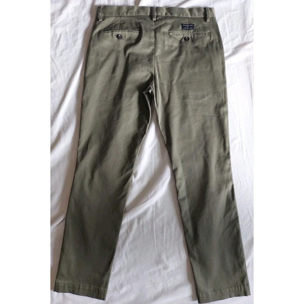 Banana Republic Men’s Green Skinny Fit Stretch Chino Pants Twill Waist 32